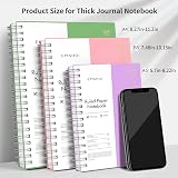 EMSHOI A4 Notebook 300 Pages 100gsm PVC Cover Spiral 7mm Ruled Purple view 5