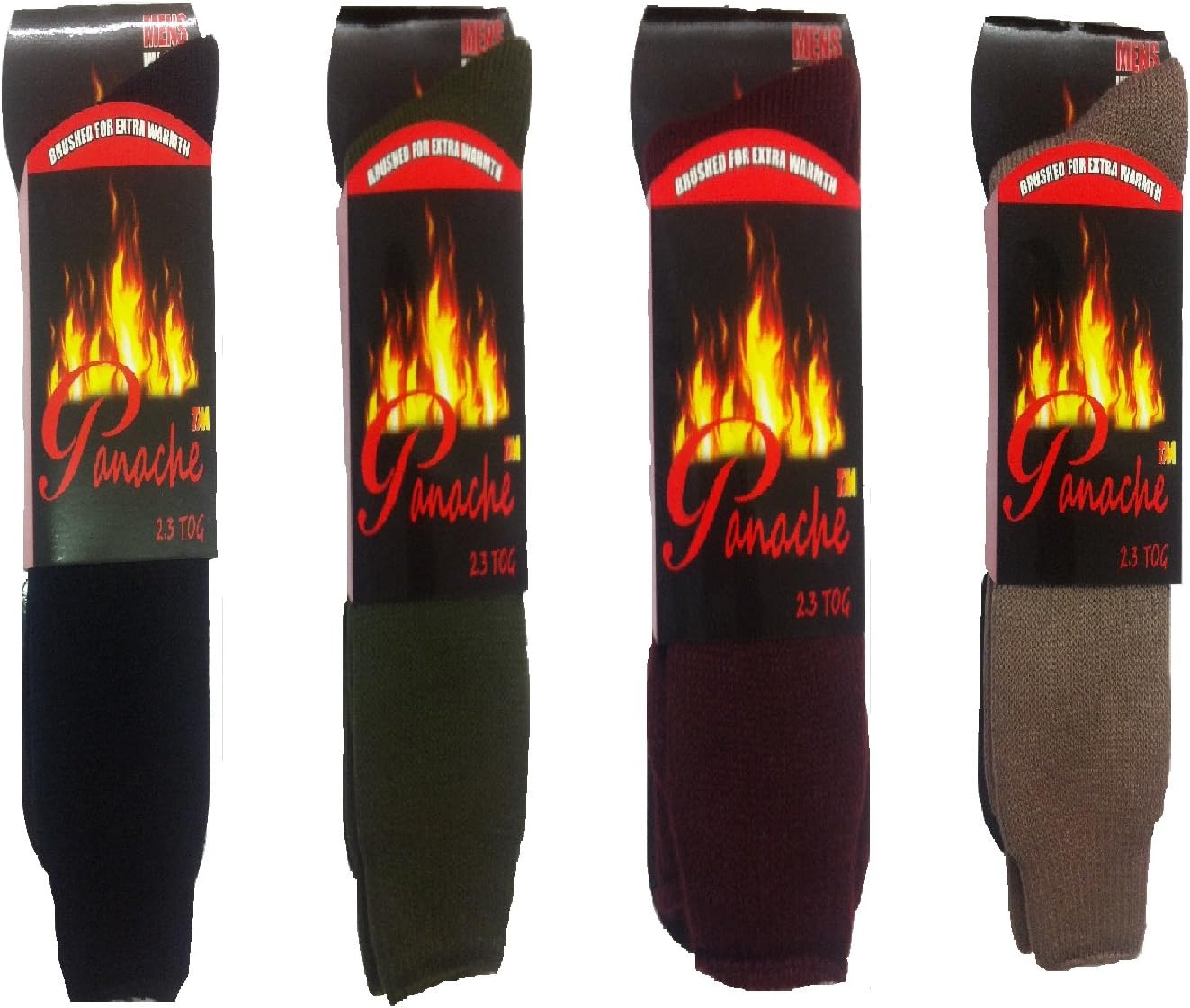 3 MENS THERMAL HOT PANACHE SOCKS ASSORTED EXTRA THICK 2.3 TOG 6-11 SIZE