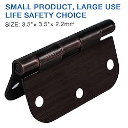 6 Pack Oil Rubbed Bronze Door Hinges 3.5" x 3.5