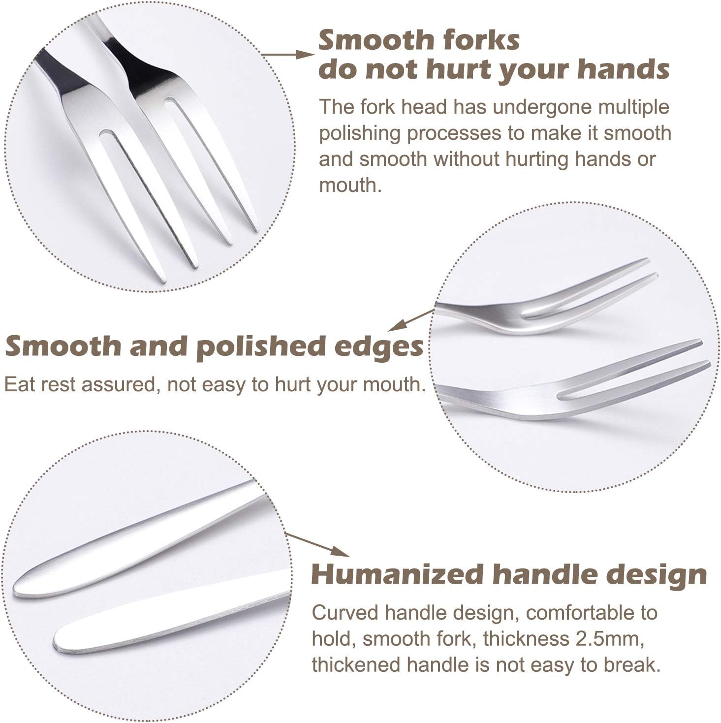 Select From The Newest Brands Like Jjqhyc 6pcs Fruit Forks Silver Elegant Cake Forks Stainless Steel Fine Polishing Small Two Prong Fork For Home Restaurant Buffet Kitchen Home Discount Promotions Www Misrtalateen Com