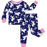 PATPAT Bamboo Viscose Pajama Sets for Toddler Boys & Girls Baby Kids, Ultra-soft Snug fit Pjs Sleepers for Birthday Holiday