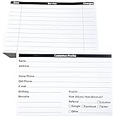 RXBC2011 Customer Profile Card Client Profile Cards for Businesses and Stores (6 x 4 Inches White Pack of 100)