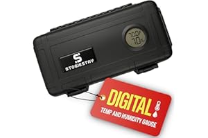 HODL 21 StogieStay Cigar Travel Humidor with Digital Hygrometer – Holds up to 5 | Portable Cigar Travel Case, Airtight Waterproof Storage Humidor