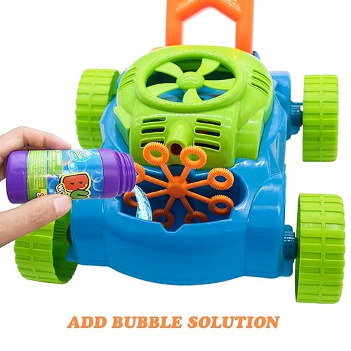 Lydaz Bubble Lawn Mower for Toddlers 1-3, Outdoor Bubble Blower
