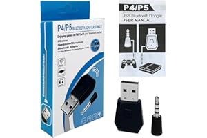 LUNISSILY PS5 Bluetooth Adapter USB 4.0 with Microphone,Wireless Bluetooth Adapter/Dongle Receiver and Transmitters Dongle Bluetooth Compatible with PS4 /PS5 Support A2DP HFP HSP.