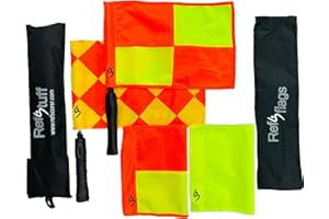 REFSTUFF REFSCORER RefStuff Soccer Football Referee PRO Flags (Pair) Assistant Referee Linesman Flags NEW and IMPROVED and RE-INFORCED STRENGTHENED