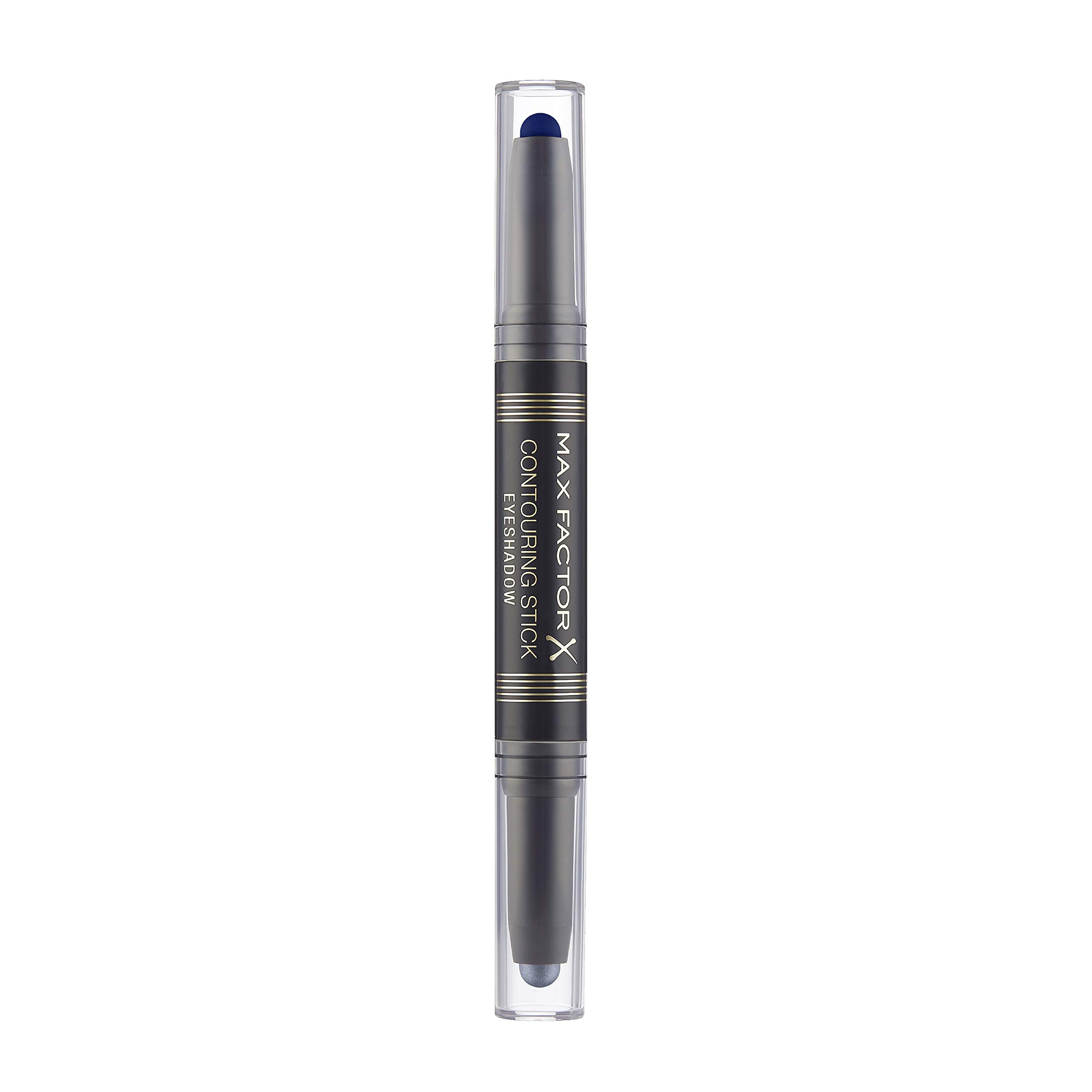 Max Factor Contouring Stick Eyeshadow Silver Storm & Midnight Blue - Eyeshadow Pencil with Two Cool Shades for a Successful Eye Look - With Creamy Consistence