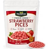 HoowCee Freeze-Dried Strawberries Pieces 7.05oz, Crispy Fruit Snack | Natural Sweet for Snacks, Baking, Cooking, Flavorful