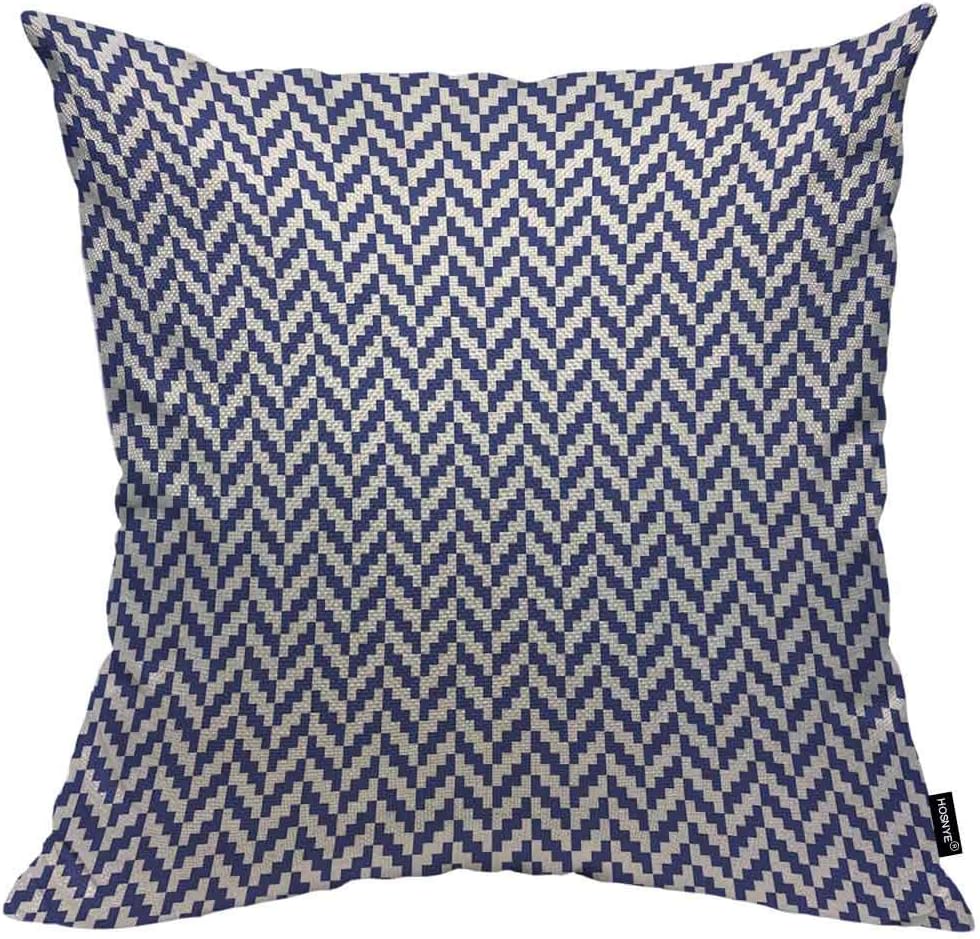 HOSNYE Herringbone Pattern Throw Pillow
