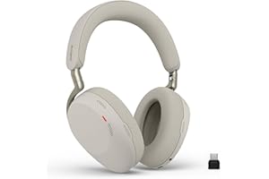 Jabra Evolve3 85 Over-Ear Wireless Bluetooth Headset with Microphone for Work, USB-C, AI Voice Call Technology, Adaptive Acti