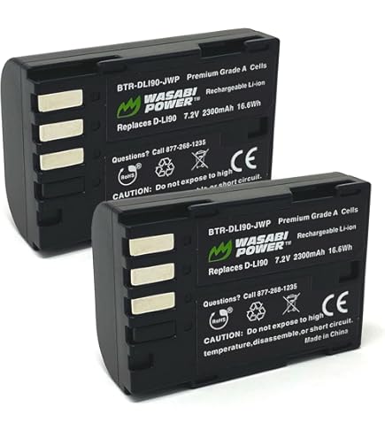 thumbnail image 2 of Kastar LTD2 USB Charger + 2x D-Li90 Batteries For Pentax K-3 Mark III – 2900mAh, 7.4V Li-Ion 2 of 5