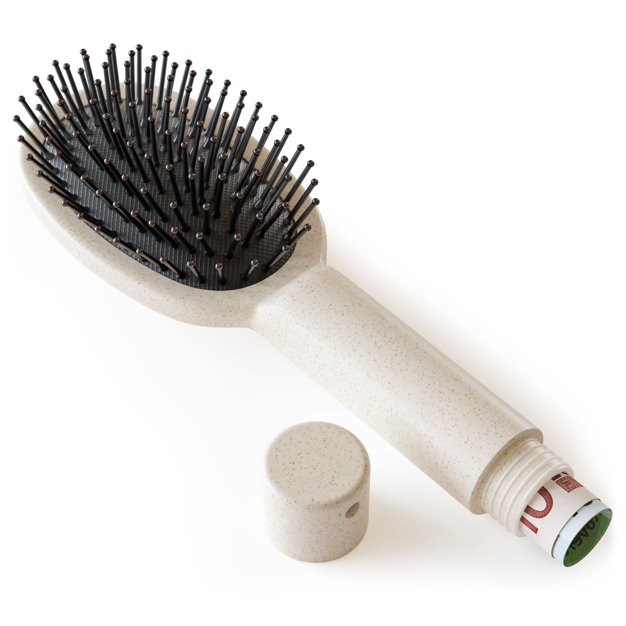 Evergreen Labs Hair Brush with Secret Compartment - Small Money Hiding Place - Key Hiding Place Only for Small Keys - Discreet safe for Valuables - Hidden Safe