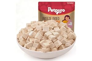 PETPURO Freeze Dried Chicken Cat and Dog Treats 7.1 OZ – Single Ingredient Chicken Meat High Protein, Bite-Sized Pet Training Snacks or Food Topper for Small Dogs Cats