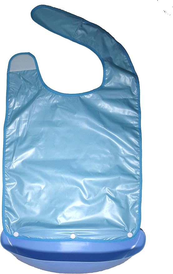 Adult Bib Napkin Apron Waterproof Mealtime Protector with