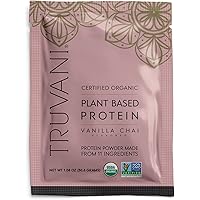 Truvani Organic Vegan Protein Powder Vanilla Chai - 20g of Plant Based Protein, Organic Protein Powder, Pea Protein for Women