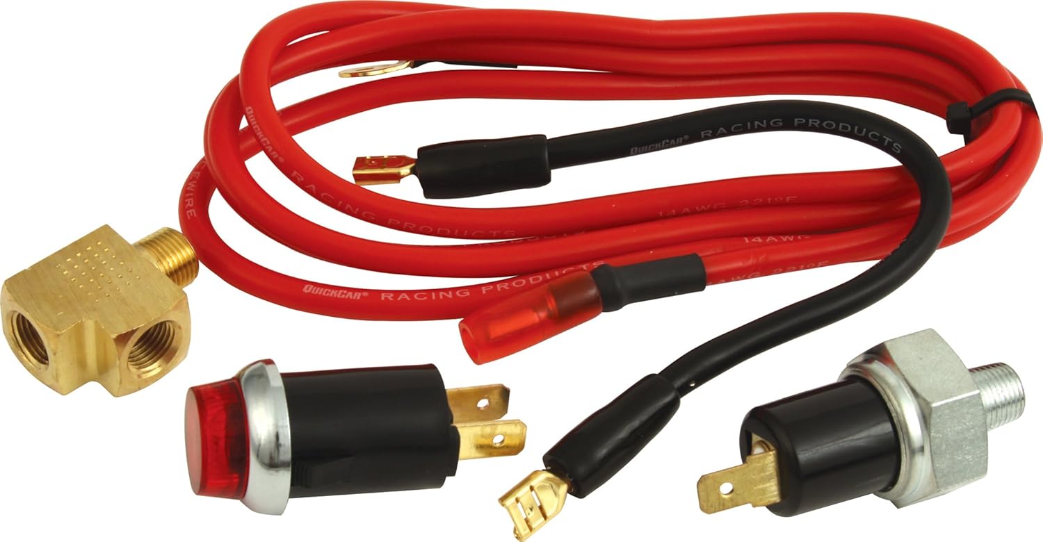 QuickCar Racing Products 61-711 Red Lens Oil Pressure Warning Light Kit