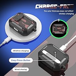 RFUNGUANGO for AirPods Pro Case Cover with Cleaner