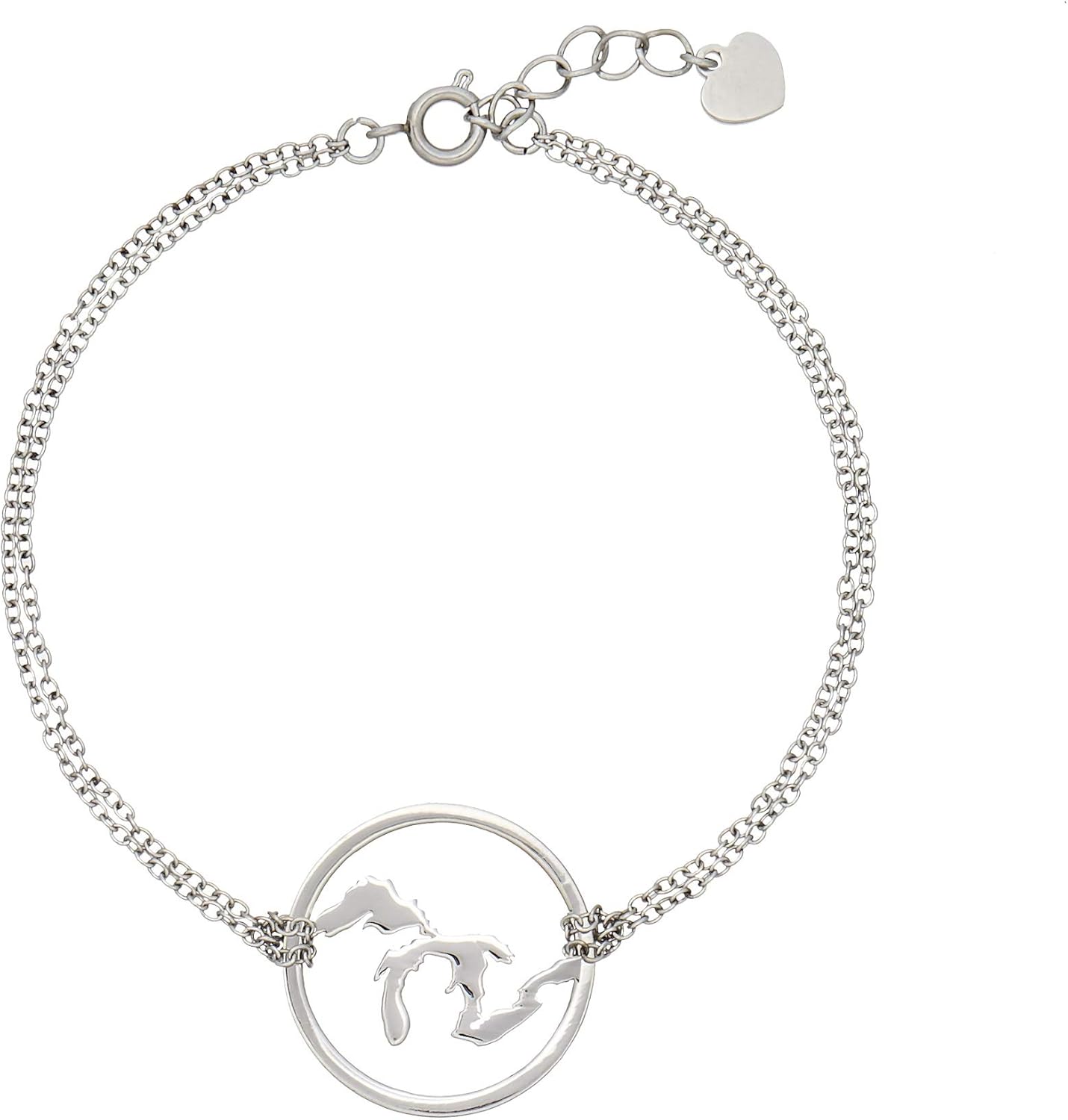 Stone Armory Great Lakes Bracelet | Lake Michigan Huron Ontario Erie Superior Bracelet | Michigan Map Bracelet | Homes Bracelet