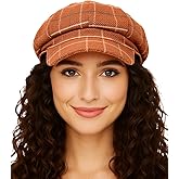 Newsboy Hats for Women Vintage Plaid Newsboy Cap Beret Paperboy Hat Fall Hats Spring Winter
