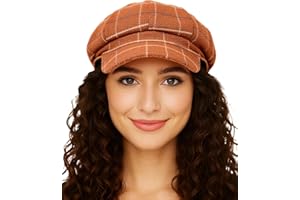 DURIO Newsboy Hats for Women Vintage Plaid Newsboy Cap Beret Paperboy Hat Fall Hats Spring Winter
