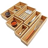 Kootek Bamboo Drawer Organizer with Removable