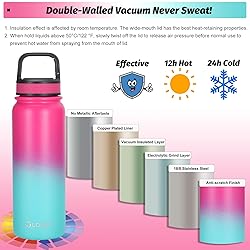 Oldley Insulated Water Bottle with Straw 20oz