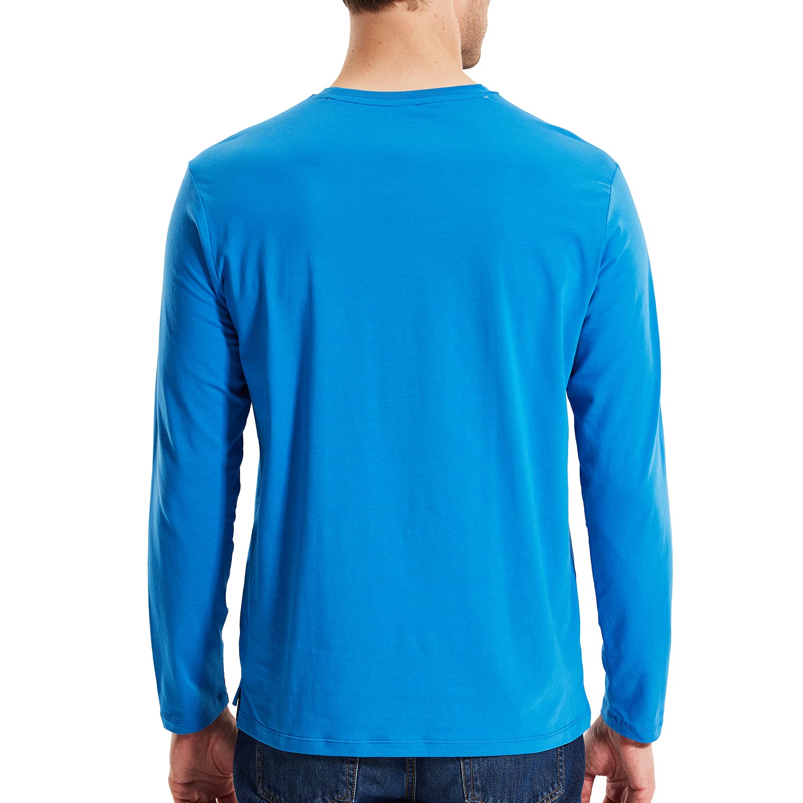 MIER Men Long Sleeve Soft Shirts Comfy Cotton T