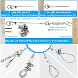 AMLOOPH 30M 2MM Garden Wire Rope Kit for Climbing Plants, Lights - 48pcs view 3