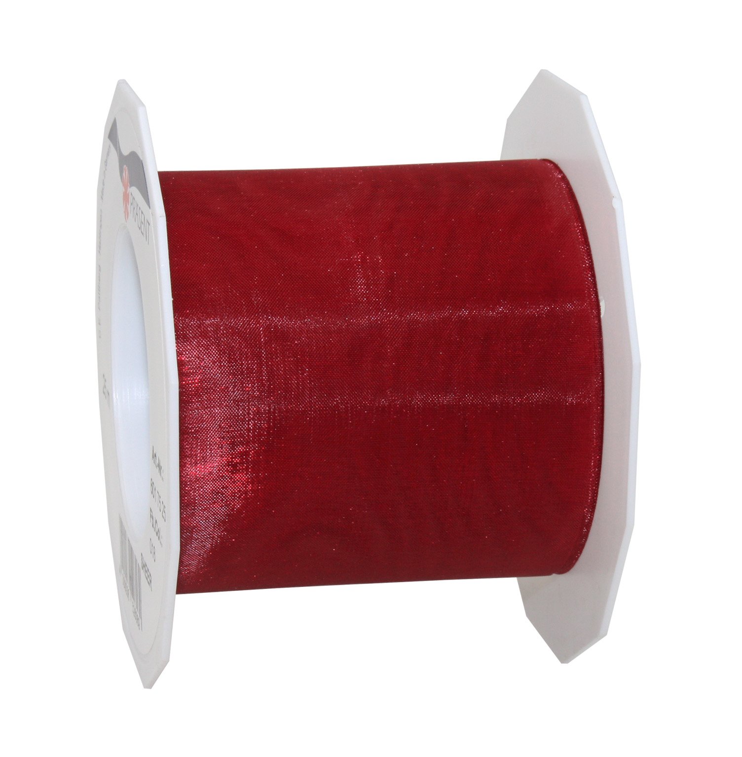 C.E. Pattberg Sheer Organza Ribbon Ruby Red, 27 Yards Gift Wrap Ribbon, 2.8 inches Width, Accessories for Decoration & Handicrafts, Decoration Ribbon for Presents, for Every Occasion
