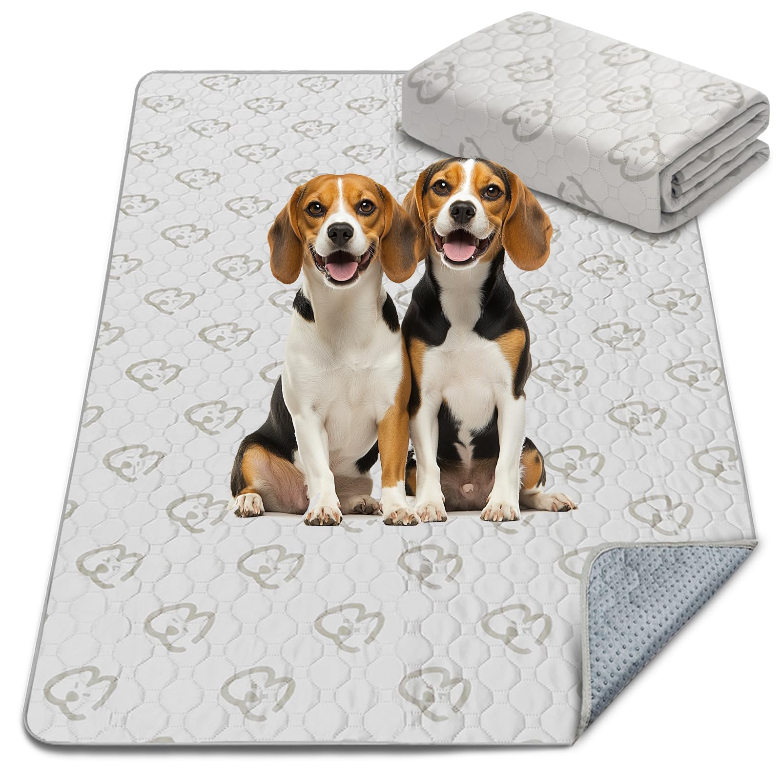 Photo 1 of FXW Washable Pee Pads for Dogs, Puppy Pads with Super Absorbent, Specifically Designed for FXW Rollick/Homeplus 32/40/45inch 6 Panels Dog Playpen, Rectangle, 71" x 43", 1 Pack