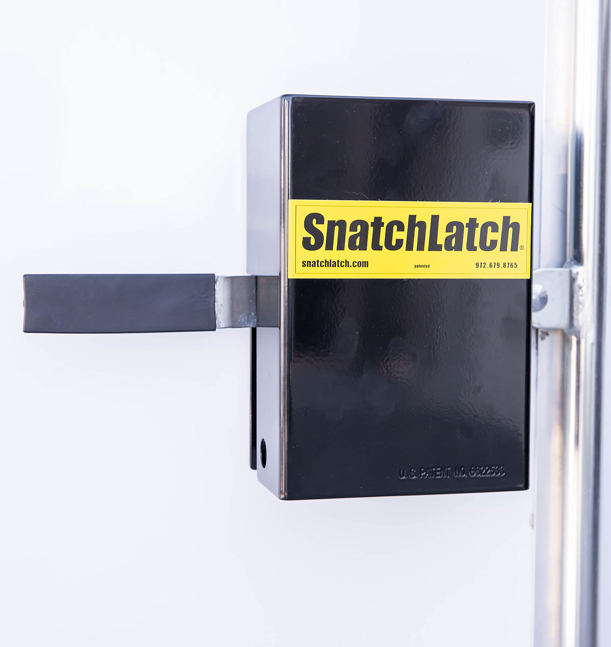 Photo 1 of SnatchLatch — Door Lock for Heavy Duty Trailer — Anti Theft Device — for use with CAM BAR Style Latch ONLY — Utility Trailers, Locks for Trailers
