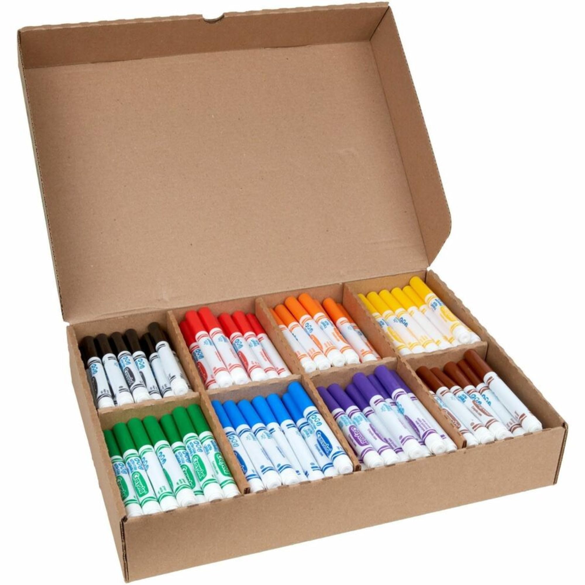 Crayola Broad Line Washable Markers - 200ct (8 Colors), Kids Bulk Classroom Art Markers for School, Back to School Essentials, Teacher Classroom Must Haves