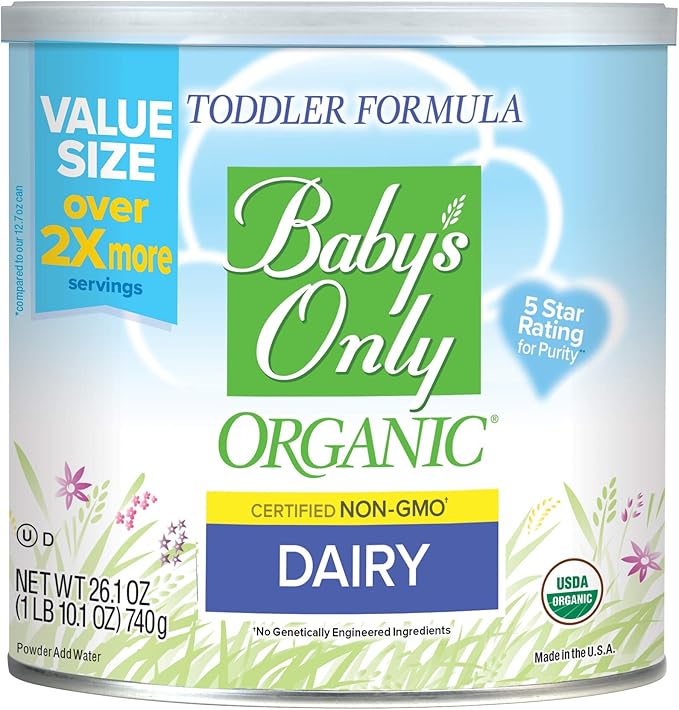 Baby's Only Organic Dairy Toddler Formula, 26.1 Oz (Pack of