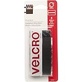 VELCRO Brand - Sticky Back - 3 1/2" x 3/4" Strips, 4 Sets - Black