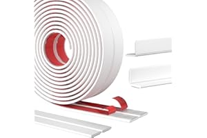 alophoty Flexible Wall Corner Protector, Peel and Stick Wall Molding Trim, Rubber Self Adhesive Molding Trim for Wall Corner Guard, Edge Protector, Ceiling, Countertop, 0.8 in x 10.8 Ft
