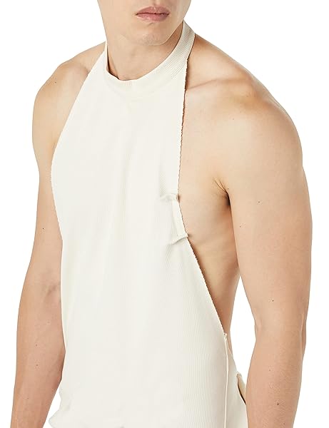 MAISON BLANCHE ALL GENDER PLEATED RIB DRESS, COCONUT MILK, 5