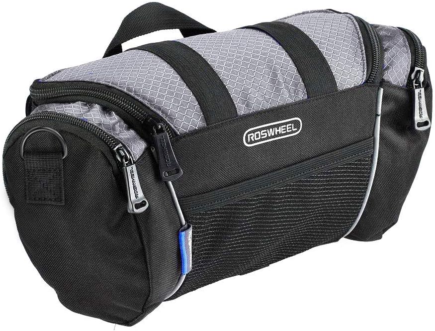 Roswheel 11494 5L Capacity Bike Front Handlebar Bag Bicycle Basket Cycling Accessories Pack, Grey : Sports & Outdoors