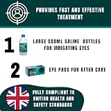 The Labsales Company I-Wash Double Eye Wash Kit Two 500ml Saline Eye Pads Wall view 3