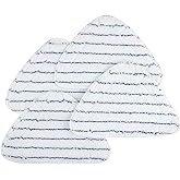 OVENTE Steam Mop Replacement Pads for ST405W, Pack of 4, White ACPST4054 | Easy-to-Install, Durable, Reusable and Washable Microfiber Cleaning Pads, Perfect Bundle Set for Efficient Cleanup