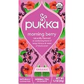 Pukka Morning Berry Organic Herbal Tea Bags, 20 Bags | Bursting with sweet blackcurrant, succulent blackberries and refreshing rosehip, Caffeine Free and Organic