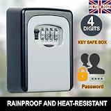 Raxter Heavy-Duty Wall-Mounted Key Safe Box 4-Digit Combo Weatherproof view 5