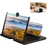 Screen Magnifier Version,3D HD Mobile Phone Magnifier Screen for Movies,Videos and Gaming,Foldable Screens Amplifier Stand,Compatible with All Smartphones (14 inch)