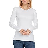 Brix Women's Long Sleeve Tee - Crewneck Cotton T-Shirt Tagless Super Soft Classic and Fitted.