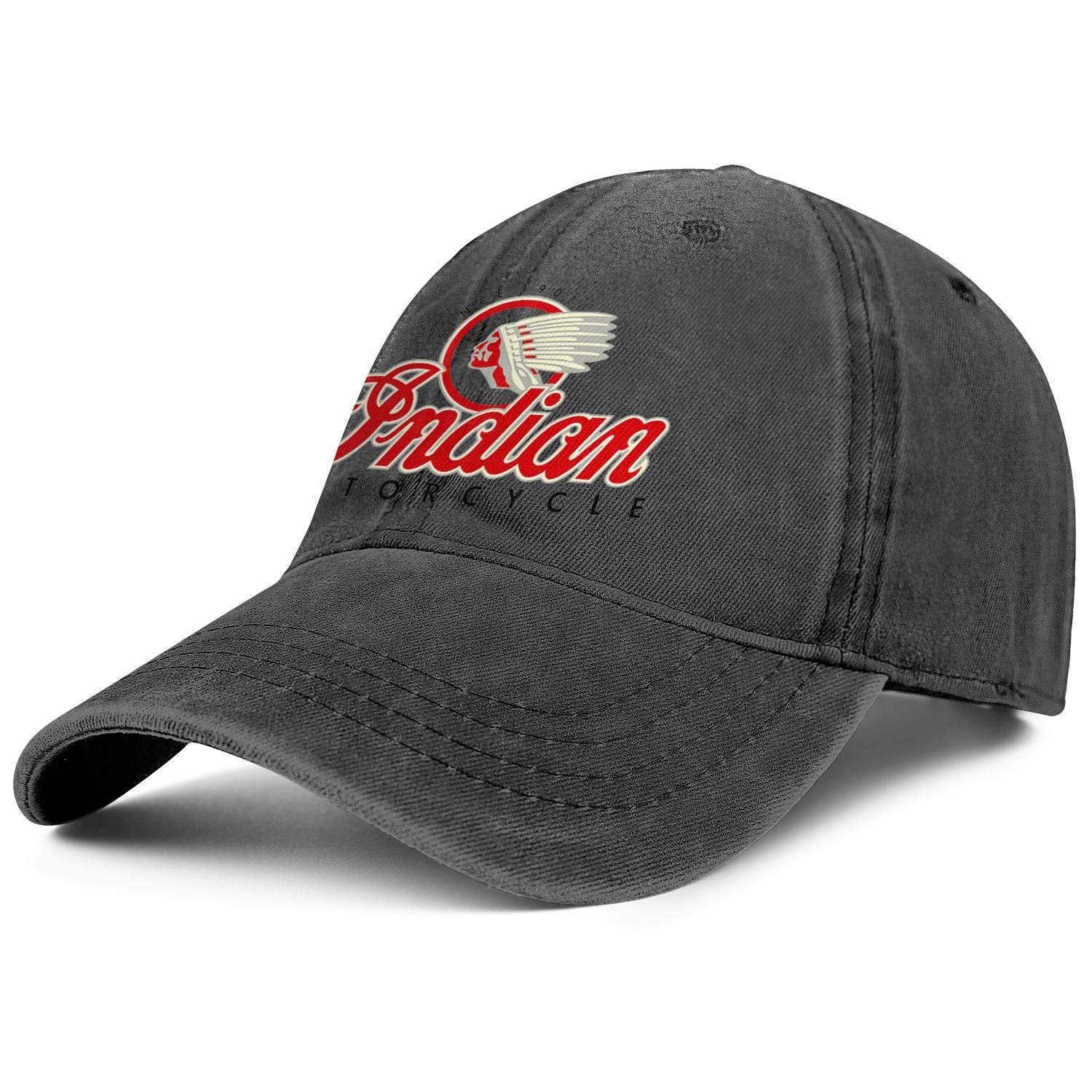 Flames Wolf Motorcycles Logo Trucker Hats for Men Women - Mesh Baseball Cap Snapback Dad Hat Adjustable Black