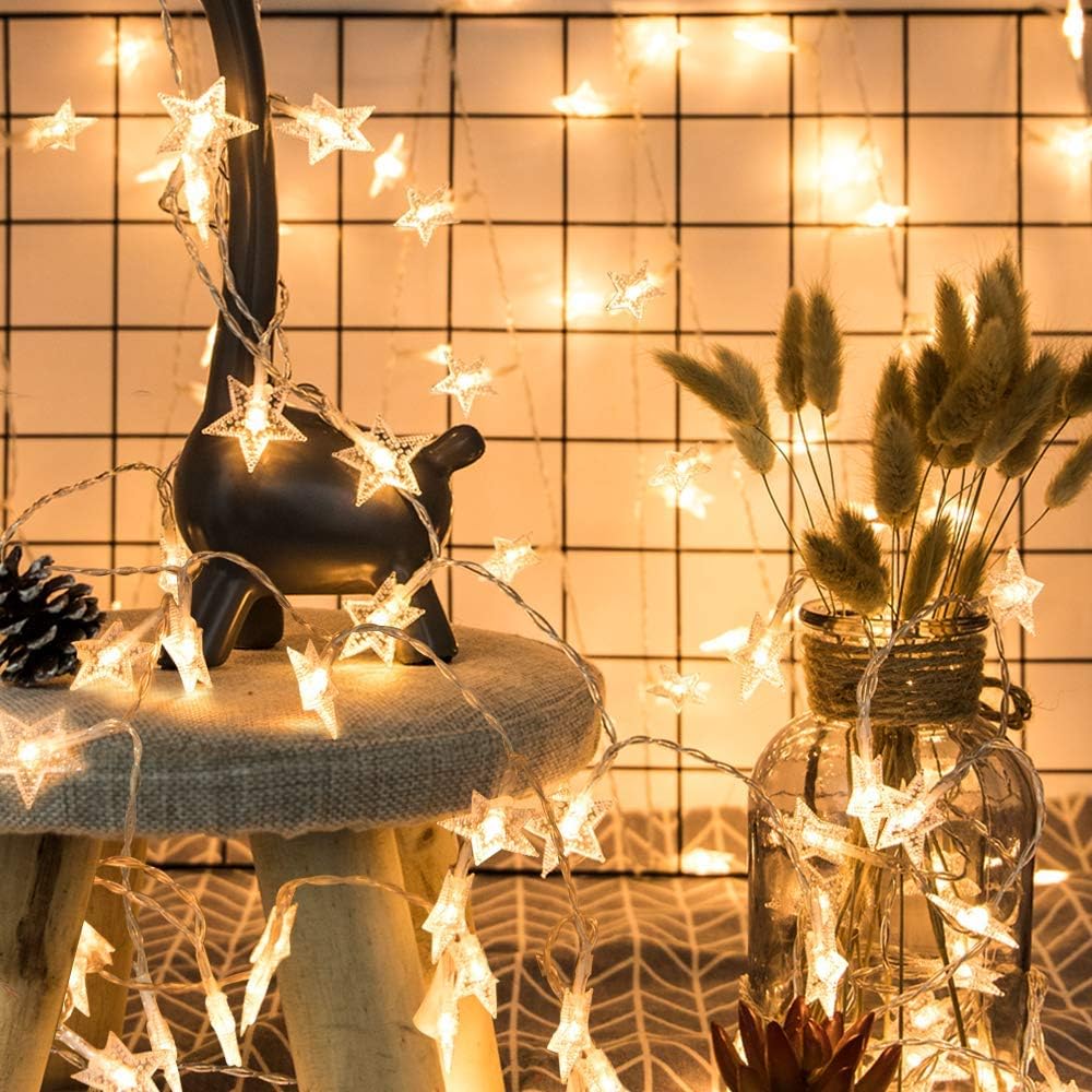 Star Fairy Lights, 70 LED 33FT/10M Twinkle Star LED Battery Powered String Lights Waterproof for Bedroom Outdoor, Indoor - Image 5