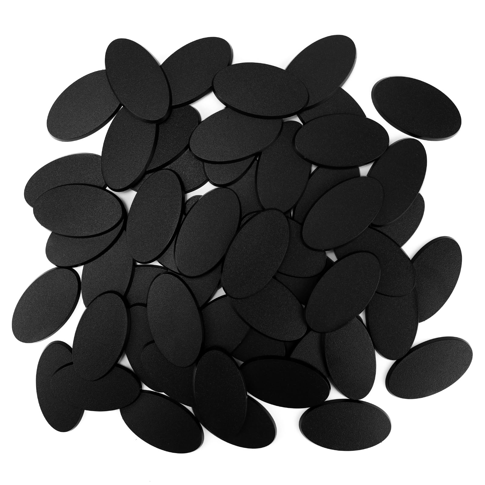 Photo 1 of 30PCS Textured Plastic Black Oval Miniature Bases, Model Base for Gaming Miniatures or Wargames Table Top Games