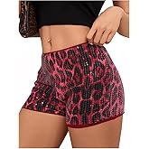 SOLY HUX Womens Cheetah Print Micro Shorts Leopard Y2k Mini Rave Outfits