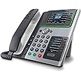 Poly Edge E450 IP Desk Phones (Plantronics + Polycom) – Easy to Install with Included Wi-Fi – 8-line Keys Supporting up to 32 Lines - Integrated Bluetooth for Mobile Phone and Headset Pairing