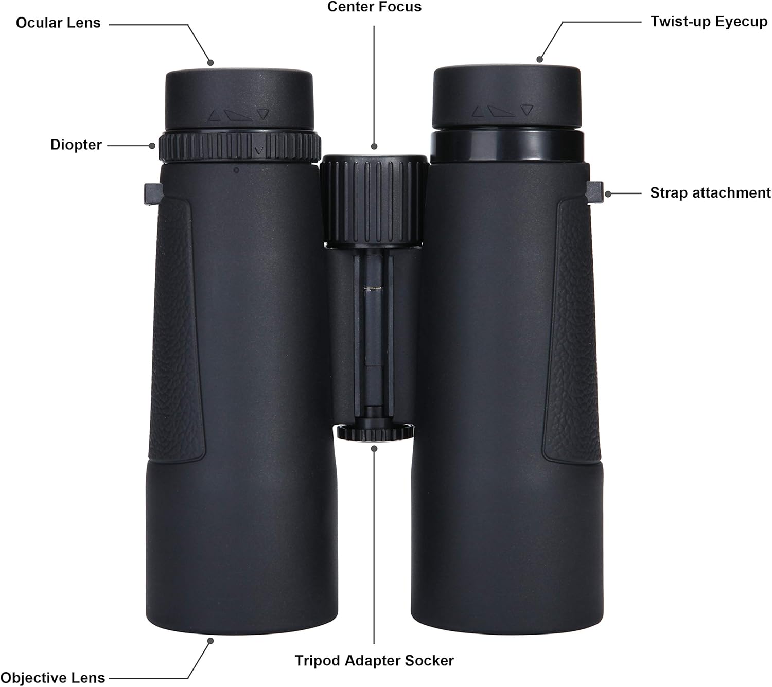 Huntsman Outdoors 10x42 Binoculars - HD Waterproof Roof Prism Binocular for Bird Watching, Sporting Events, Hunting and Shooting Optics : Camera & Photo