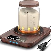 Sourdough Starter Warmer Mat - 24H Timer - Precise 1&deg;F Thermostat Control (70-110&deg;F) - Smart Memory Warming On/Off - Warming Heating Pad for Sour Dough Starter (Wood Grain)